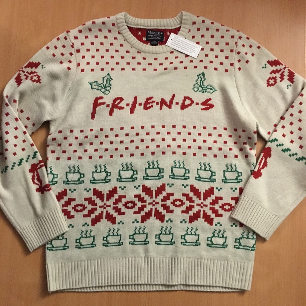 Friends Christmas Sweater L NWT